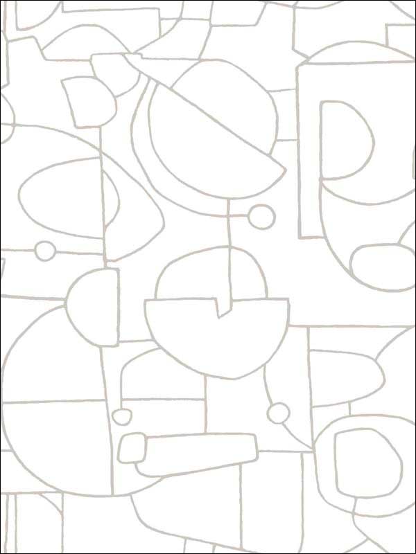 Robotics Peel and Stick fabric in gray color - pattern number PSW1045RL - by York in the York Premium Peel and Stick Line Art Wallpaper collection