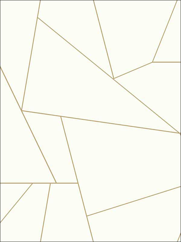Fractured Prism Peel and Stick fabric in gold metallic color - pattern number PSW1064RL - by York in the York Premium Peel and Stick Geometrics Wallpaper collection