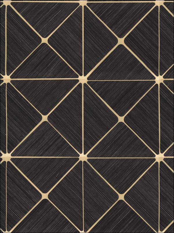 Double Diamonds Peel and Stick fabric in black color - pattern number PSW1070RL - by York in the York Premium Peel and Stick Geometrics Wallpaper collection