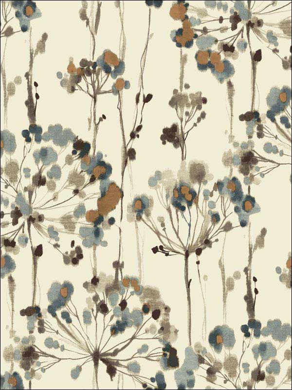 Flourish Peel and Stick fabric in teal color - pattern number PSW1095RL - by York in the York Premium Peel and Stick Simply Candice Wallpaper collection