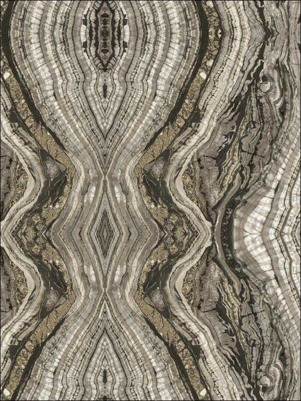 Kaleidoscope Peel and Stick fabric in dark grey color - pattern number PSW1110RL - by York in the York Premium Peel and Stick Stonework Wallpaper collection