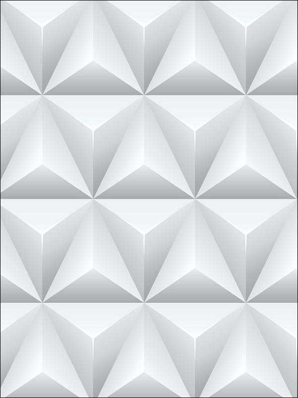 Triangle Origami Peel and Stick wallpaper in gray color - pattern number NW32800 - by NextWall in the Peel and Stick Wallpaper by Nextwall collection
