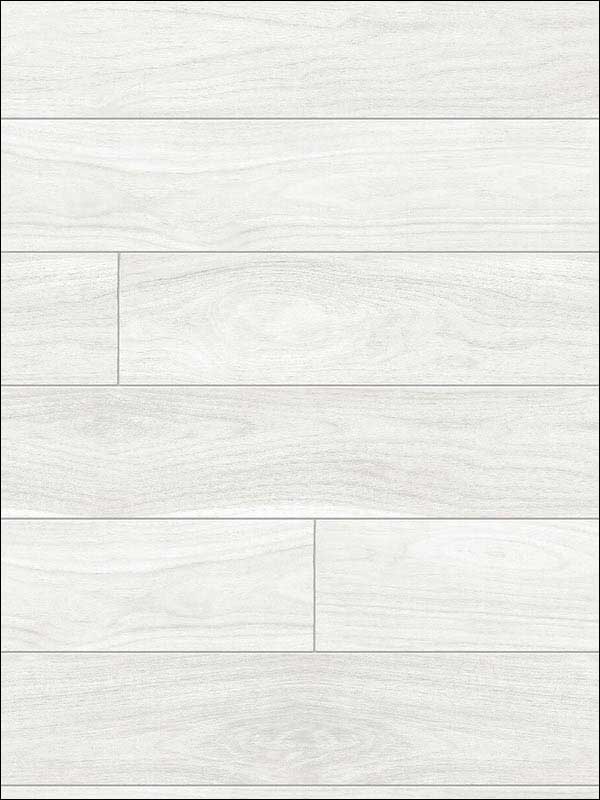 Teak Planks Peel and Stick wallpaper in off white color - pattern number NW35400 - by NextWall in the Peel and Stick Wallpaper by Nextwall collection