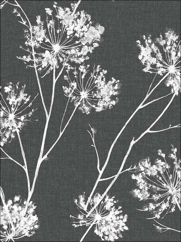 One O Clocks Peel and Stick wallpaper in charcoal color - pattern number NW36000 - by NextWall in the Peel and Stick Wallpaper by Nextwall collection