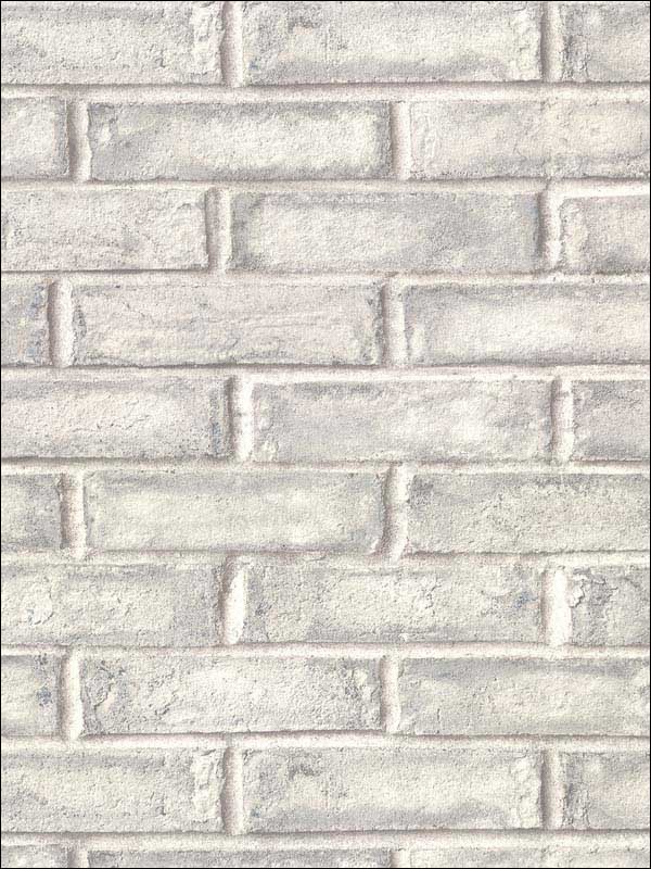 Appleton Faux Weathered Brick fabric in grey color - pattern number 2921-50108 - by Warner in the Warner Textures IX 2754 Mainstreet collection