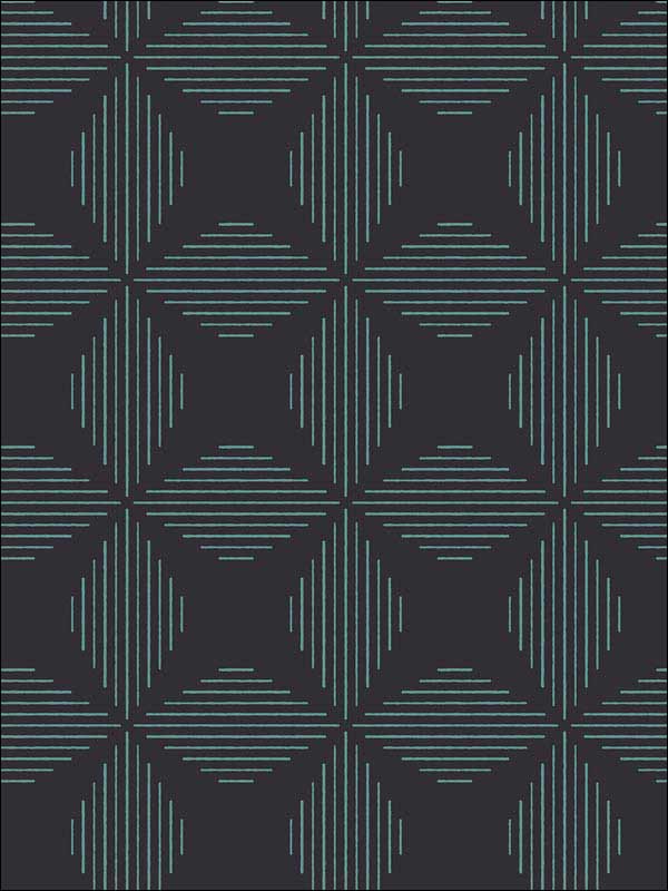 Telestar Geometric fabric in navy color - pattern number 2902-25508 - by A Street Prints in the Theory collection