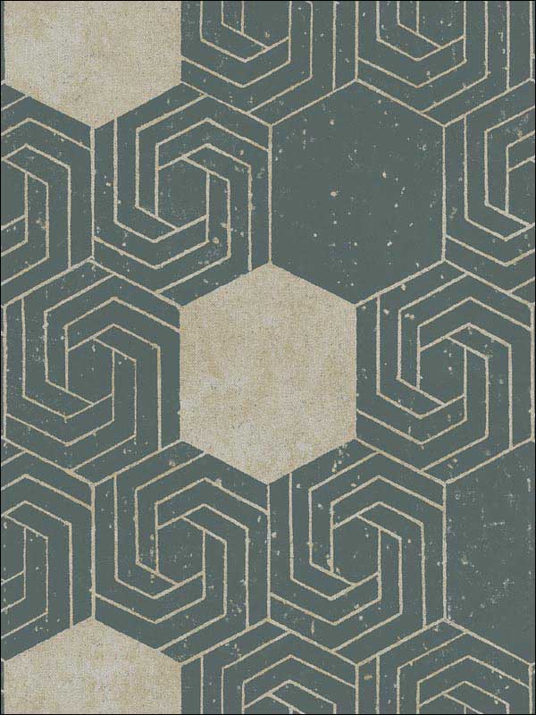 Momentum Geometric wallpaper in dark green color - pattern number 2902-25545 - by A Street Prints in the Theory collection