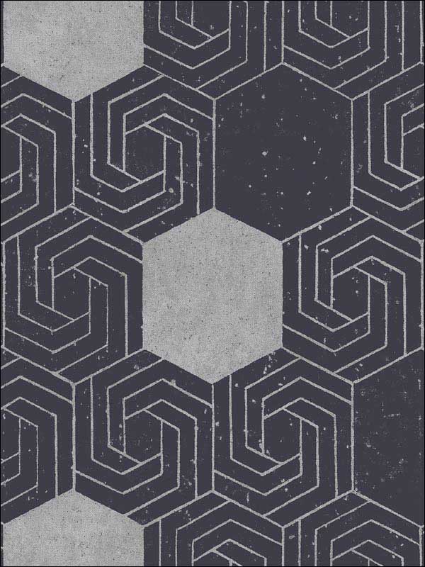 Momentum Geometric wallpaper in navy color - pattern number 2902-25547 - by A Street Prints in the Theory collection