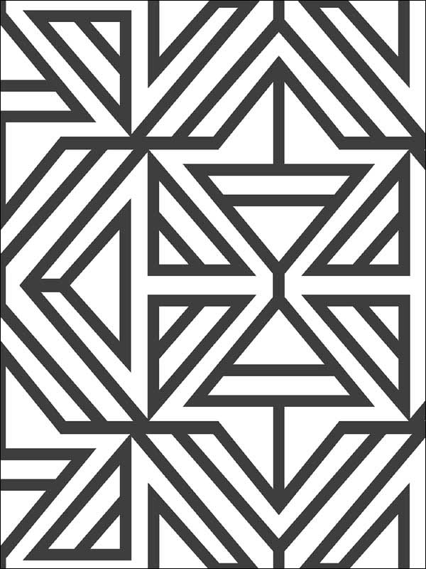 Helios Geometric fabric in black color - pattern number 2902-25553 - by A Street Prints in the Theory collection