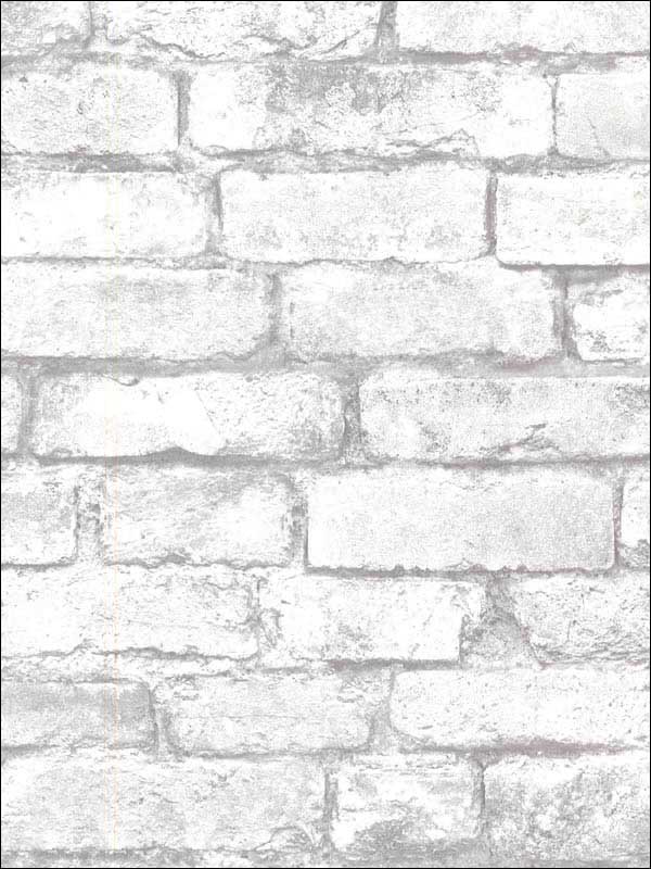 Debs Exposed Brick fabric in white color - pattern number 2922-21261 - by A Street Prints in the Trilogy collection