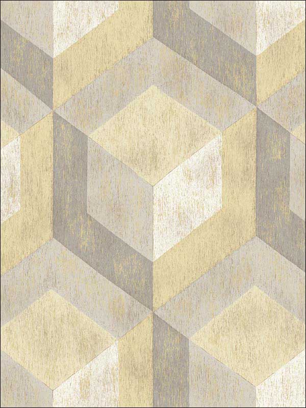 Clarabelleic Wood Tile fabric in beige color - pattern number 2922-22309 - by A Street Prints in the Trilogy collection