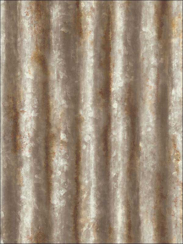 Kirkland Corrugated Metal fabric in rust color - pattern number 2922-22334 - by A Street Prints in the Trilogy collection