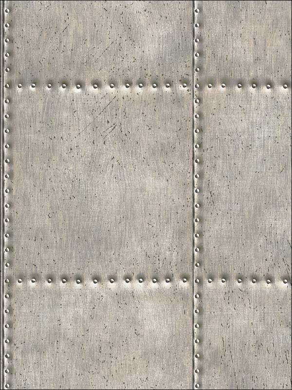 Hale Sheet Metal fabric in pewter color - pattern number 2922-22343 - by A Street Prints in the Trilogy collection
