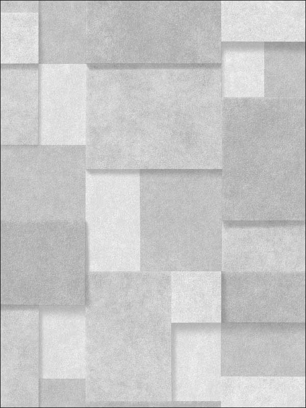 Duchamp Squares wallpaper in silver color - pattern number 2922-25353 - by A Street Prints in the Trilogy collection