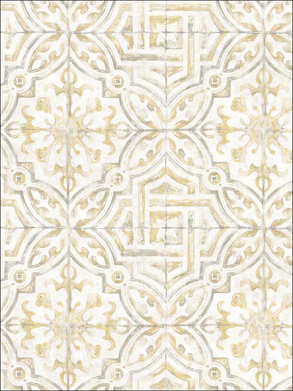 Sonoma Beach Tile fabric in yellow color - pattern number 3120-12337 - by Chesapeake in the Sanibel collection