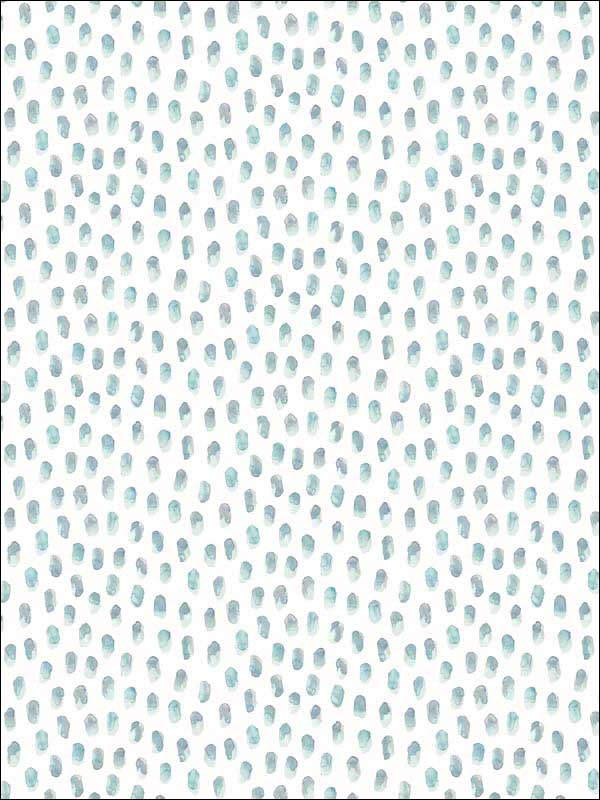 Sand Drips Painted Dots fabric in aqua color - pattern number 3120-13611 - by Chesapeake in the Sanibel collection