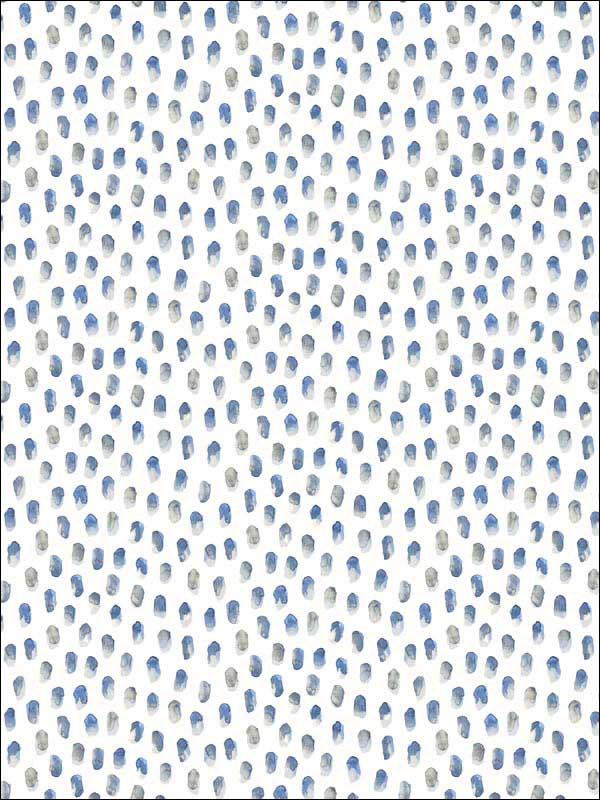 Sand Drips Painted Dots fabric in blue color - pattern number 3120-13614 - by Chesapeake in the Sanibel collection