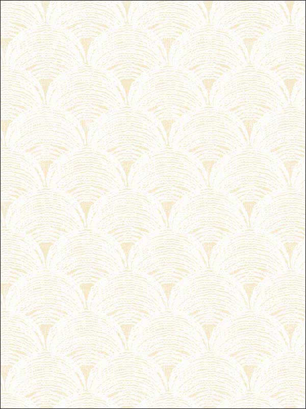 Santiago Scalloped fabric in yellow color - pattern number 3120-13653 - by Chesapeake in the Sanibel collection