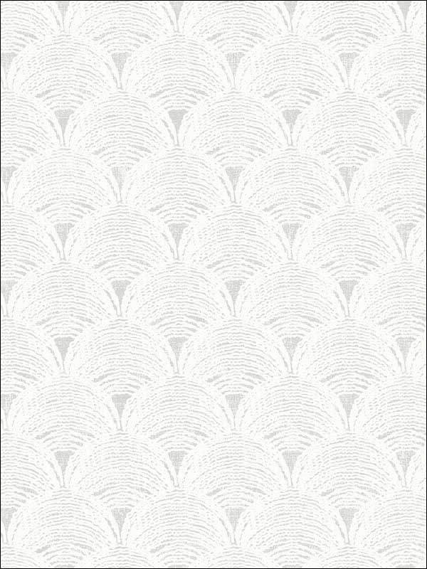 Santiago Scalloped fabric in grey color - pattern number 3120-13655 - by Chesapeake in the Sanibel collection