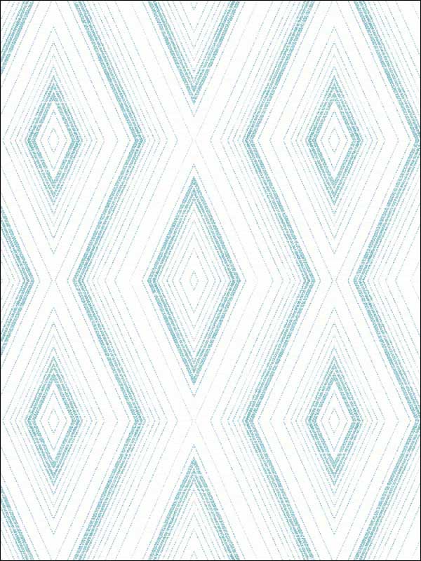 Santa Cruz Geometric fabric in turquoise color - pattern number 3120-13661 - by Chesapeake in the Sanibel collection