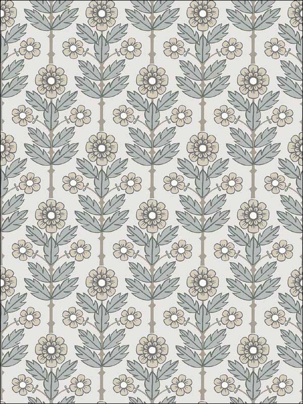 Aya Floral wallpaper in white color - pattern number 2948-28005 - by A Street Prints in the Spring collection