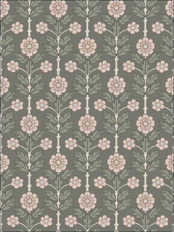 Aya Floral wallpaper in grey color - pattern number 2948-28008 - by A Street Prints in the Spring collection