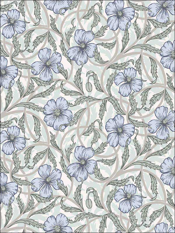 Imogen Floral wallpaper in light blue color - pattern number 2948-28027 - by A Street Prints in the Spring collection