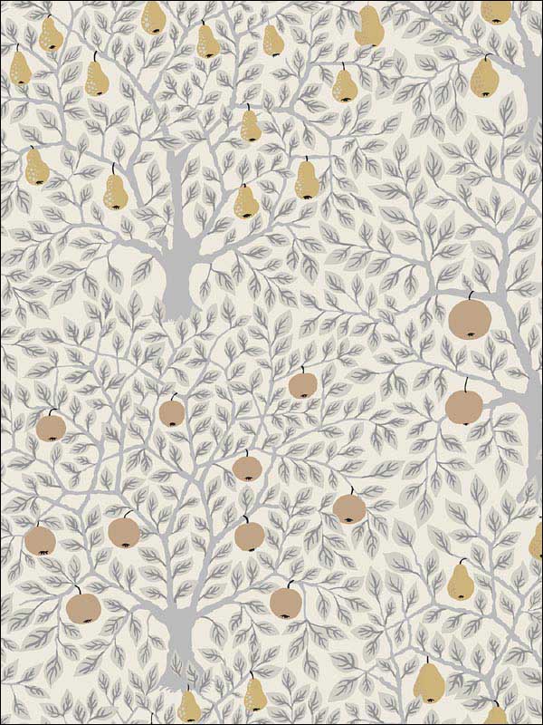 Pomona Fruit Tree wallpaper in light grey color - pattern number 2948-33012 - by A Street Prints in the Spring collection