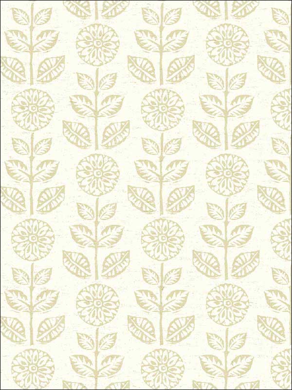 Dolly Folk Floral fabric in neutral color - pattern number 2904-13513 - by Brewster in the Fresh Start Kitchen and Bath collection