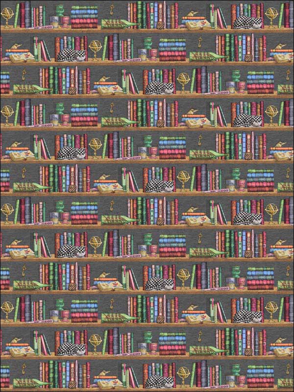 Libreria wallpaper in rich multi color - pattern number 114/13025.CS.0 - by Cole and Son in the Fornasetti Senza Tempo collection