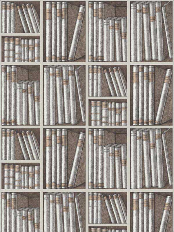 Ex Libris fabric in stone linen color - pattern number 114/15029.CS.0 - by Cole and Son in the Fornasetti Senza Tempo collection
