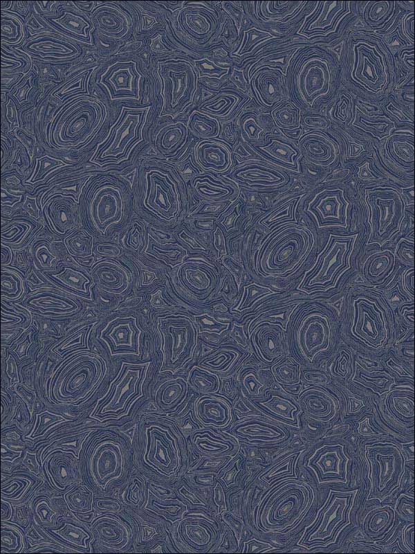 Malachite fabric in midnight silver color - pattern number 114/17034.CS.0 - by Cole and Son in the Fornasetti Senza Tempo collection