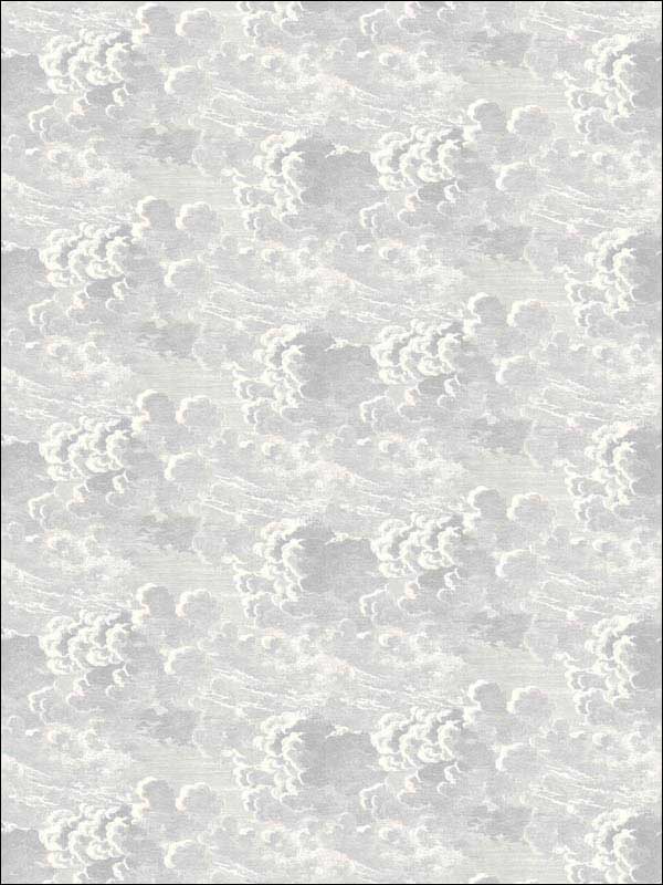 Nuvolette fabric in soot snow color - pattern number 114/28055.CS.0 - by Cole and Son in the Fornasetti Senza Tempo collection