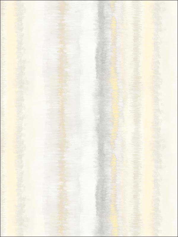 Frequency Stripe wallpaper in grey yellow color - pattern number FW36807 - by Patton Norwall in the Fresh Watercolors collection