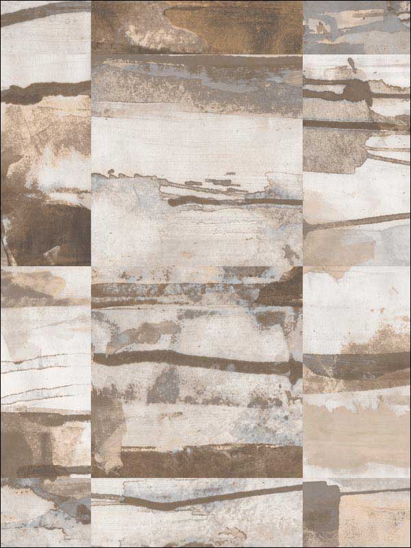 Aquarelle Tile wallpaper in beige grey color - pattern number FW36814 - by Patton Norwall in the Fresh Watercolors collection