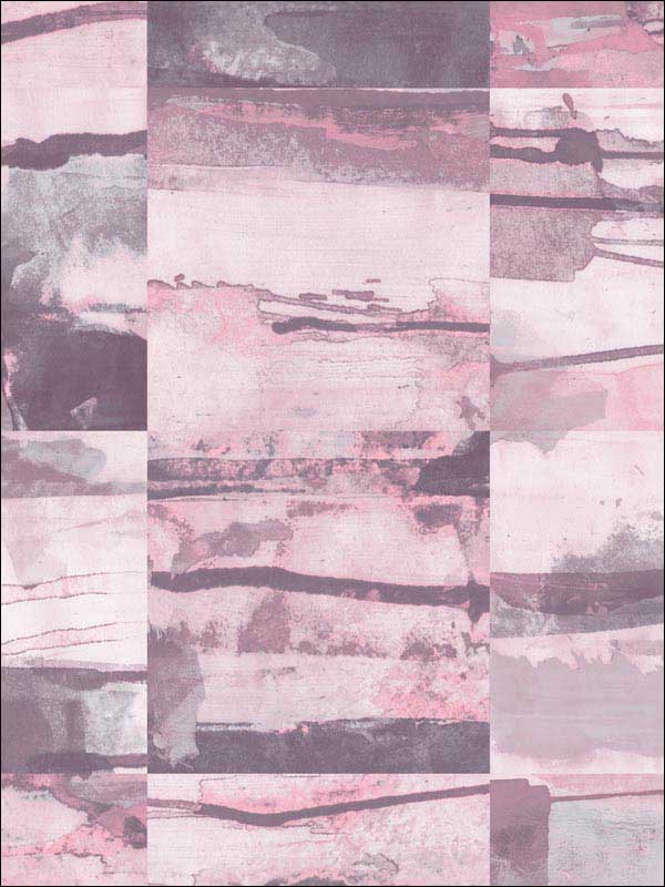 Aquarelle Tile wallpaper in pink purple grey color - pattern number FW36816 - by Patton Norwall in the Fresh Watercolors collection