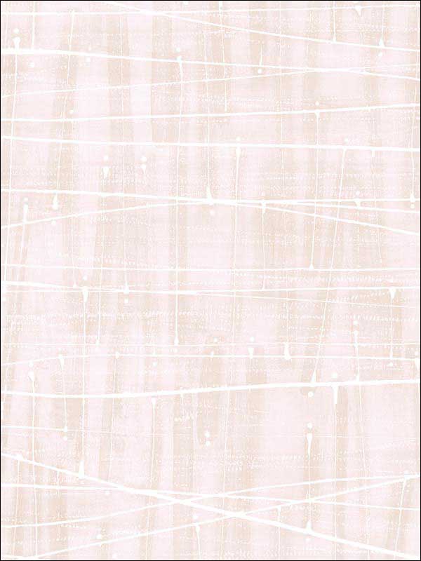 Meander wallpaper in pink beige color - pattern number FW36853 - by Patton Norwall in the Fresh Watercolors collection