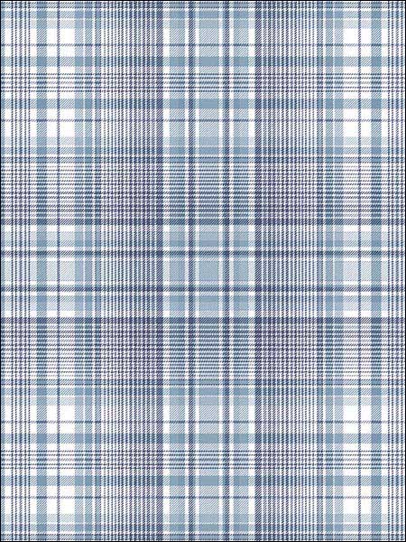 Check Plaid fabric in blue color - pattern number AF37718 - by Patton Norwall in the Flourish collection