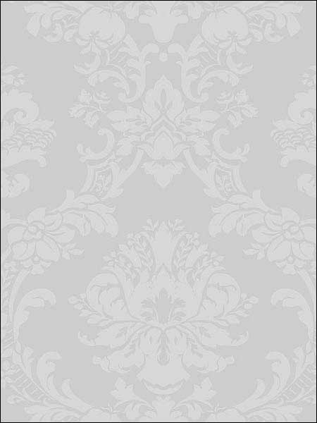 Damask fabric in silver color - pattern number SB37904 - by Patton Norwall in the Simply Silks 4 collection