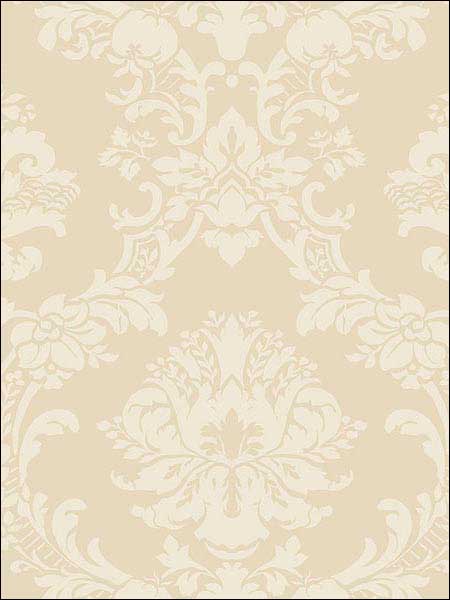 Damask fabric in cream color - pattern number SB37908 - by Patton Norwall in the Simply Silks 4 collection