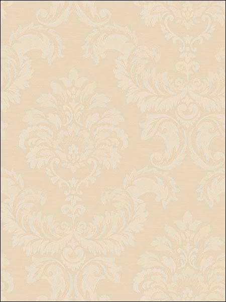Damask fabric in cream color - pattern number SK34719 - by Patton Norwall in the Simply Silks 4 collection