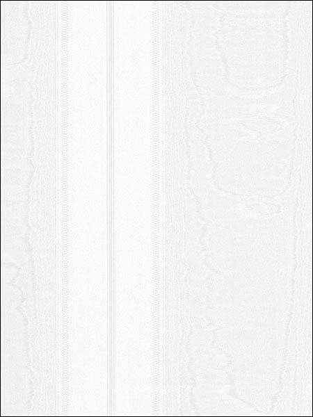 Wide Moire Stripe fabric in pearl white color - pattern number SL27504 - by Patton Norwall in the Simply Silks 4 collection