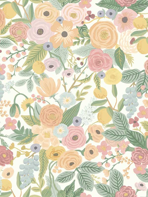 Garden Party fabric in pastel color - pattern number RI5118 - by Rifle Paper Co in the Rifle Paper Co collection