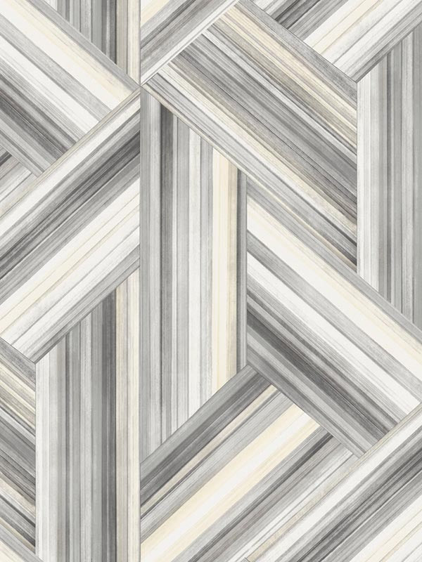 Geo Inlay fabric in cove gray and carrara color - pattern number LW50108 - by Seabrook in the Living With Art II collection