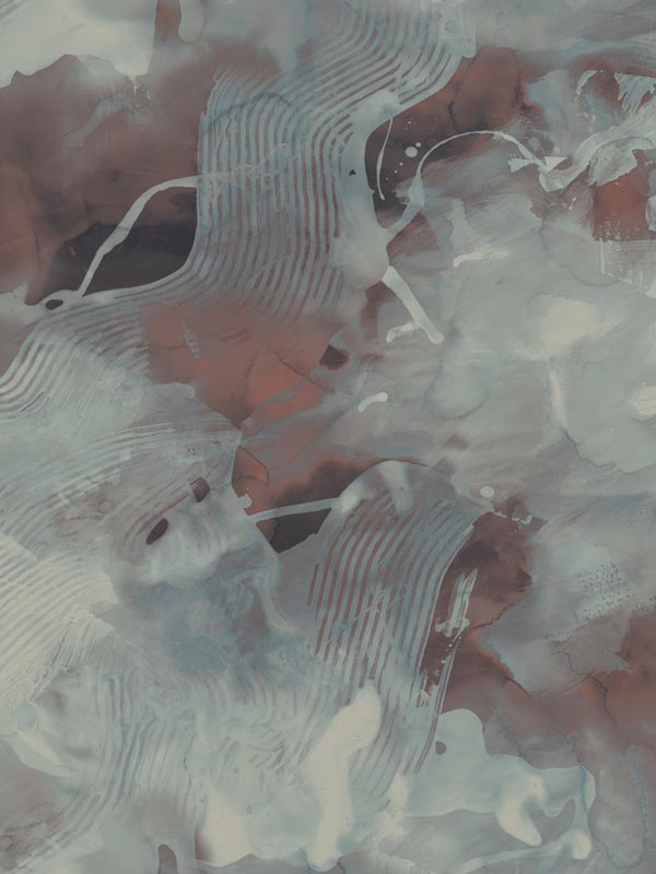 Notch Trowel Abstract fabric in garnet and deep sea color - pattern number LW50201 - by Seabrook in the Living With Art II collection