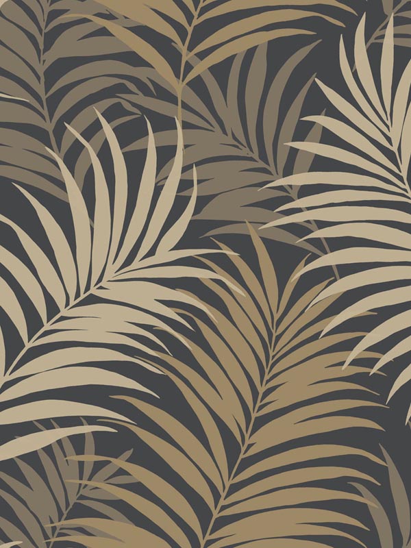 Via Palma wallpaper in wrought iron and sand dollar color - pattern number LN10110 - by Seabrook in the Lillian August Luxe Retreat collection