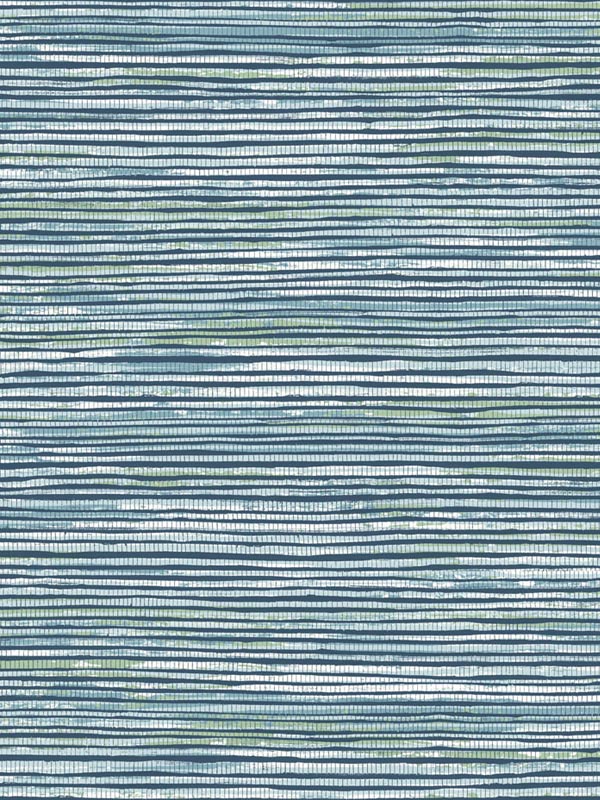 Osprey Faux Grasscloth wallpaper in midnight blue spearmint and ice color - pattern number LN10302 - by Seabrook in the Lillian August Luxe Retreat collection
