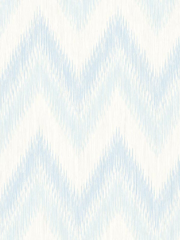 Regent Flamestitch Stringcloth fabric in blue frost and eggshell color - pattern number LN11202 - by Seabrook in the Lillian August Luxe Retreat collection