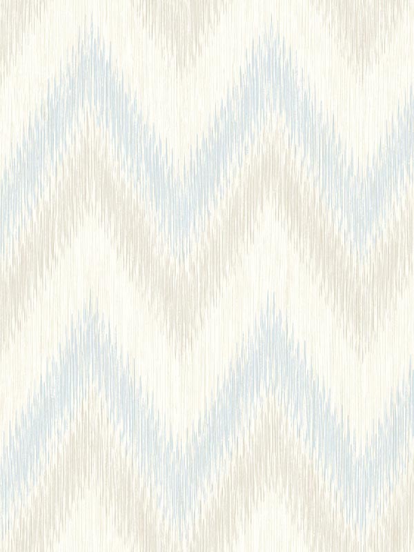 Regent Flamestitch Stringcloth fabric in sky blue and arrowroot color - pattern number LN11212 - by Seabrook in the Lillian August Luxe Retreat collection