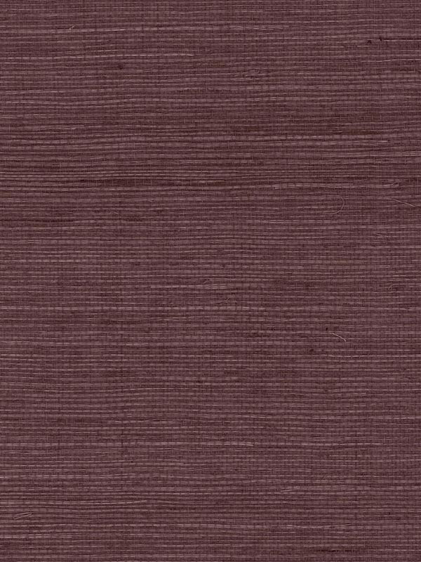 Sisal Grasscloth fabric in deep plum color - pattern number LN11811 - by Seabrook in the Lillian August Luxe Retreat collection